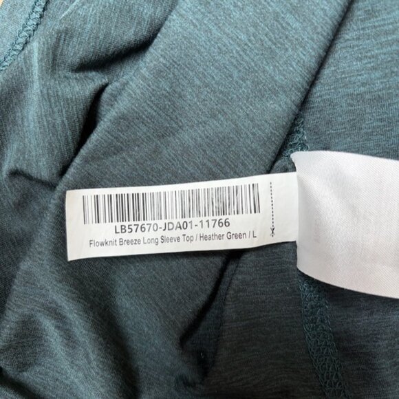 QUINCE Women Flowknit Breeze Long Sleeve Top Green Size L Stretch Active Comfort - Picture 7 of 10